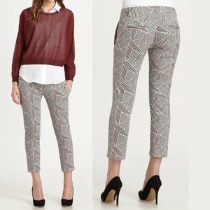NWOT Theory ROCHELY Denim Bourgeois Printed Cropped Jeans 0